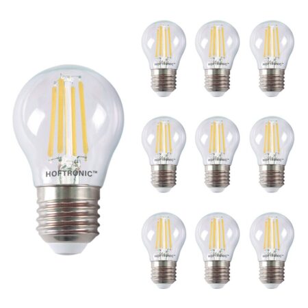 10x E27 LED Filament - 4 Watt 470 lumen - 2700K warm wit licht - Grote fitting - Vervangt 40 Watt - G45 vorm | HOFTRONIC