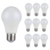 10x E27 LED Lamp - 9W 806 lumen - 3000K warm wit - Vervangt 60 Watt - E27 fitting - A58 - Grote fitting | V-TAC