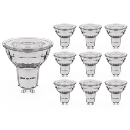 10x GU10 LED Spot - 4 Watt 345 Lumen - 2700K Warm wit - Dimbaar - Vervangt 50 Watt - LED Reflector | HOFTRONIC