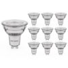 10x GU10 LED Spot - 4 Watt 345 Lumen - 4000K Neutraal wit - Dimbaar - Vervangt 50 Watt - LED-Reflector | HOFTRONIC