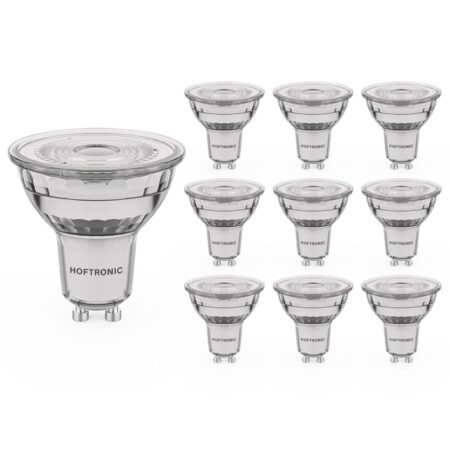 10x GU10 LED Spot - 4 Watt 345 Lumen - 4000K Neutraal wit - Dimbaar - Vervangt 50 Watt - LED-Reflector | HOFTRONIC