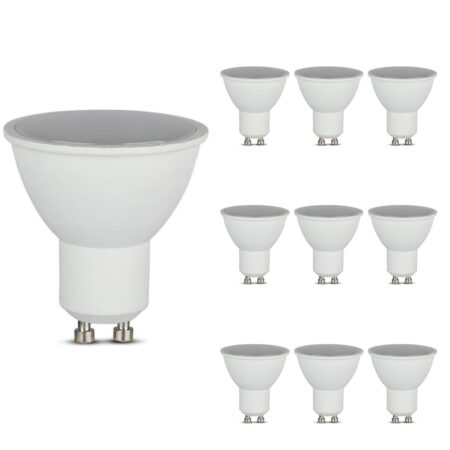 10x GU10 LED Spot - 4.5 Watt 400 lumen - 4000K neutraal wit - Vervangt 35 Watt - GU10 fitting - LED Reflector - Universele fitting | V-TAC