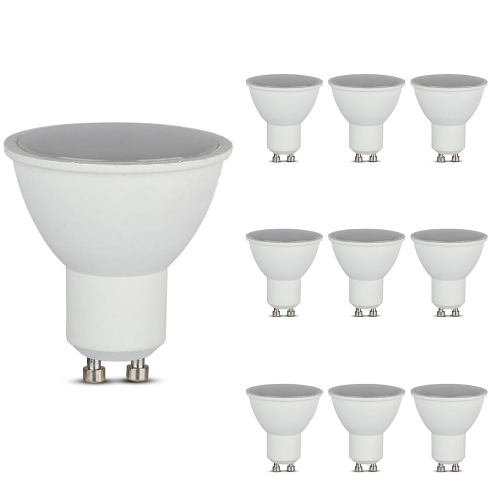 10x GU10 LED Spot - 4.5 Watt 400 lumen - 4000K neutraal wit - Vervangt 35 Watt - GU10 fitting - LED Reflector - Universele fitting | V-TAC