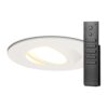 12x Napels inbouwspot - Wit - Dimbaar - 360° Kantelbaar - 39mm inbouwdiepte - 8 Watt 570 lumen - 2700K warm wit - IP65 waterdicht - met dimmer en afstandsbediening | HOFTRONIC