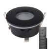 18x LED inbouwspots Porto - Zwart - 4 Watt 345 lumen - 2700K warm wit - IP44 waterdicht - GU10 - Dimbaar - met dimmer en afstandsbediening - Voor badkamer | HOFTRONIC