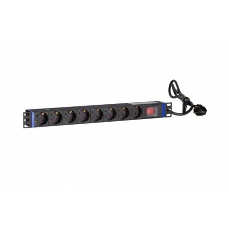 19 inch stekkerdoos met schakelaar en 8 stopcontacten | DS-IT