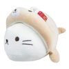 2 face animal plushie zeehond met berenmuts- 40 cm | Kenji