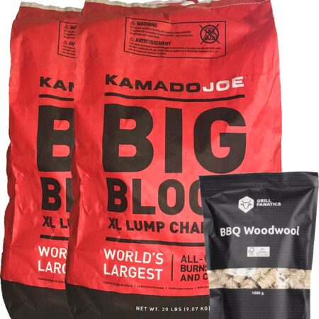 2 zakken Kamado Joe Big Block houtskool en aanmaakwokkels | Kamado Joe