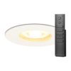20x Bari inbouwspots - Wit - Dimbaar - GU10 - 5 Watt 400 lumen - 2700K Warm wit - IP65 Waterdicht - met dimmer en afstandsbediening - Badkamer en woonkamer | HOFTRONIC
