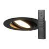 20x LED inbouwspots Rome - Zwart - 6 Watt 500 lumen - Kantelbaar - Dimbaar - 2700K warm wit - IP44 Waterdicht - Inclusief afstandsbediening - Geringe inbouwdiepte | HOFTRONIC