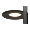 20x Venezia LED inbouwspots - Zwart - Dimbaar - 6 Watt 650 lumen - 2700K warm wit - IP65 waterdicht - Inclusief Afstandsbediening - Verandaspots - lage inbouwdiepte | HOFTRONIC