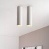 2x Canopus bianco m by LUSENZ - Cilindervormige opbouwspot in met mat witte coating | LUSENZ