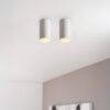 2x Canopus bianco s by LUSENZ - Cilindervormige opbouwspot in met mat witte coating | LUSENZ