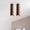 2x Canopus bronzo m by LUSENZ - Cilindervormige opbouwspot in met geborsteld bronzen coating | LUSENZ