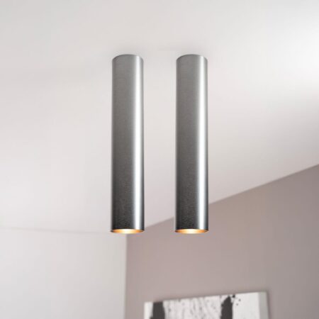 2x Canopus fero l by LUSENZ - Cilindervormige opbouwspot in geborsteld gunmetal grijs | LUSENZ