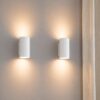 2x Giove bianco by LUSENZ - Up and down licht met karakter - Cilindervormige wandlamp met een mat witte coating | LUSENZ