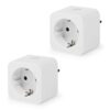 2x Slimme stekker - WiFi & Bluetooth - Energiemeter - Compatibel met Amazon Alexa & Google Home - Wit - 16A smart plug | Nedis