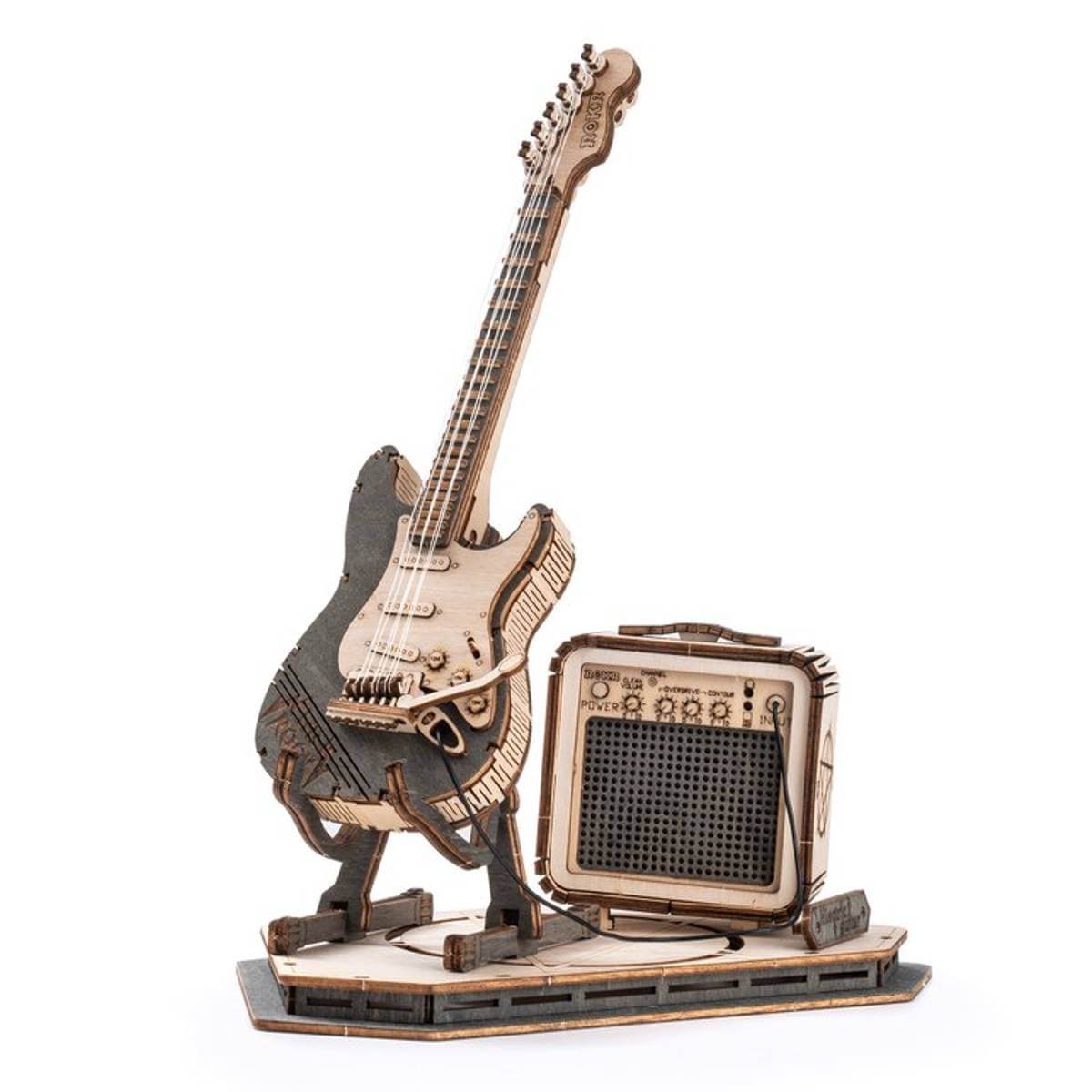3D Modelbouwpakket Robotime 3D Houten Puzzel Electric Guitar | Robotime