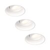 3x Lugo LED inbouwspots Trimless - Wit - Dimbaar - 5 Watt 450 Lumen - 2700K Warm Wit Licht - Kantelbaar - IP65 - Voor Binnen & Buiten | HOFTRONIC