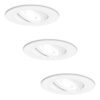 3x Pittsburg LED Inbouwspots - 4W 345lm - 6500K - Dimbaar Kantelbaar - Wit | HOFTRONIC