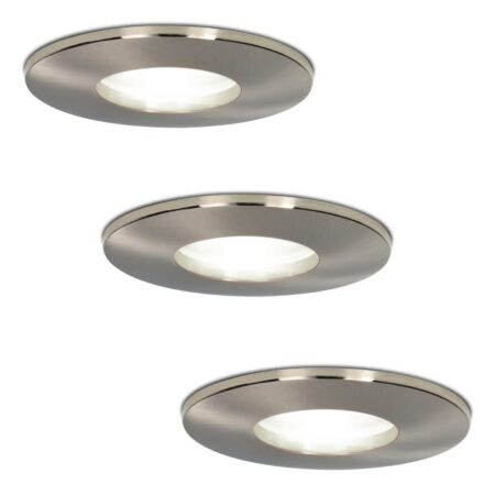 3x Vegas LED Inbouwspots - Dimbaar - 4 Watt 6500K Daglicht wit - IP44 spatwaterdicht - Aluminium - Voor binnen