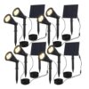 4 Sets van 2 Bend solar prikspots met los zonnepaneel - Incl. schemerschakelaar - 3000K warm wit - 2 lichtstanden - 200lm - 6-9 uur brandtijd - IP65 waterdicht | HOFTRONIC
