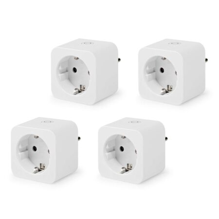 4x Slimme stekker - WiFi & Bluetooth - Energiemeter - Compatibel met Amazon Alexa & Google Home - Wit - 16A smart plug | Nedis