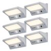 6x Burley - LED Solar Wandlamp met bewegingssensor en schemerschakelaar - 3 lichtstanden - 21LEDs - 3000K - IP65 Waterdicht - Solar buitenlamp | HOFTRONIC