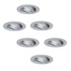 6x Jose LED Inbouwspots - 4W 450 Lumen - 6500K - Kantelbaar - RVS | HOFTRONIC
