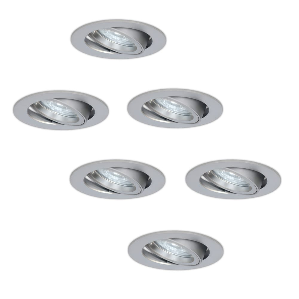6x Jose LED Inbouwspots - 4W 450 Lumen - 6500K - Kantelbaar - RVS | HOFTRONIC