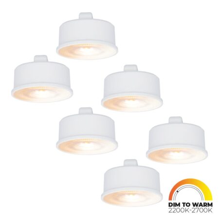 6x LED Module - Dimbaar - 3.8W 220lm - Dim to warm - Vervangt 50 Watt - GU10 fitting - Plat - Universele fitting | HOFTRONIC