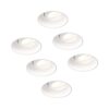 6x Lugo LED inbouwspots Trimless - Wit - Dimbaar - 5 Watt 450 Lumen - 2700K Warm Wit Licht - Kantelbaar - IP65 - Voor Binnen & Buiten | HOFTRONIC