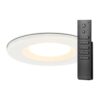 6x Venezia LED inbouwspots - Wit - Dimbaar - 6 Watt 650 lumen - 2700K warm wit - IP65 waterdicht - Inclusief Afstandsbediening - Verandaspots - lage inbouwdiepte | HOFTRONIC