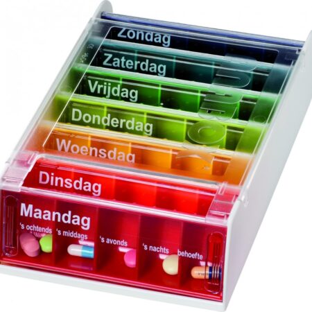 7 dagen pillendoos | Anabox | Medicijndoosje | 5-vakjes per dag | Afmetingen: 185 x 11