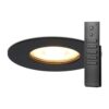 8x Bari inbouwspots - Zwart - Dimbaar - GU10 - 4 Watt 345 lumen - 2700K warm wit - IP65 Waterdicht - met dimmer en afstandsbediening - badkamer en woonkamer | HOFTRONIC