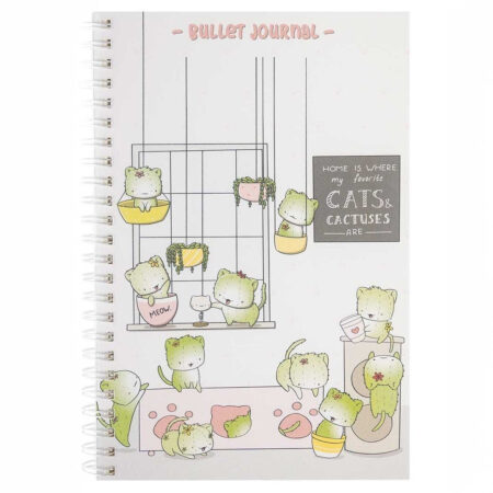 A5 Bullet Journal - Cactus Cats | CutieSquad