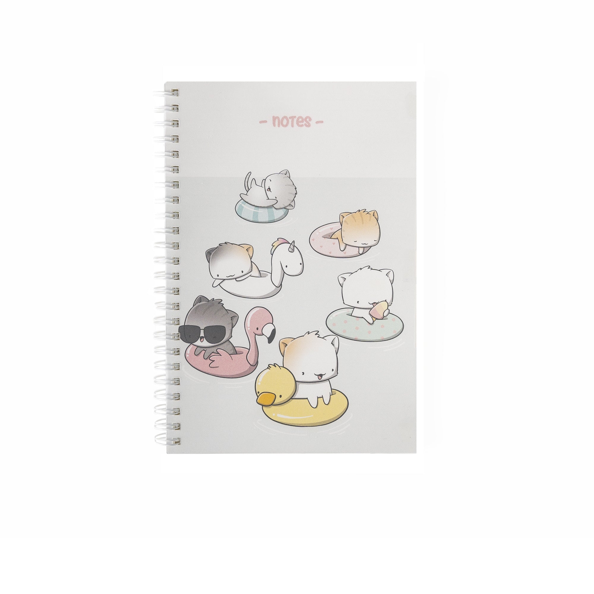 A5 Notebook - Poolfloat Cats | CutieSquad