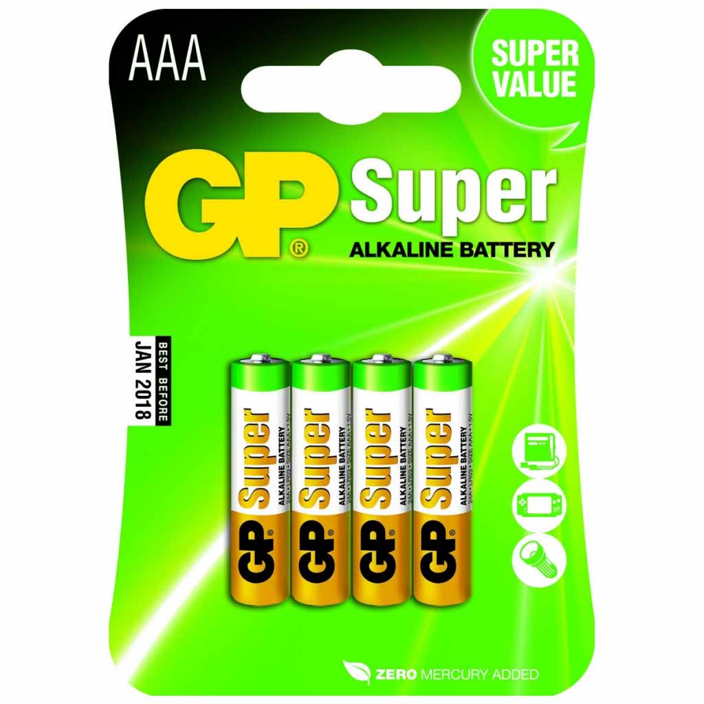 AAA batterijen - 4 stuks | GP | GP