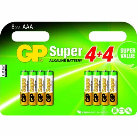 AAA batterijen multipack - 8 stuks | GP | Alkaline | GP0080 | GP