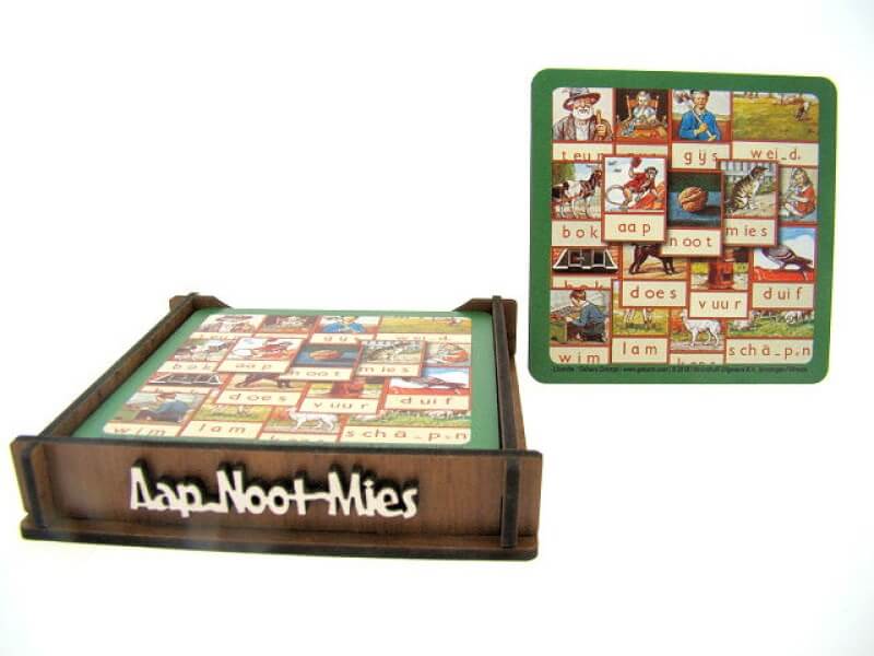 Aap noot mies onderzetters hout |