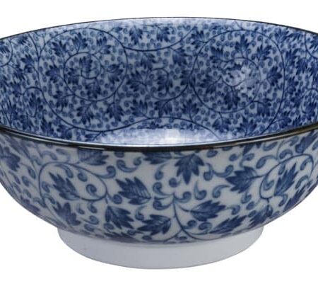 Aardewerk Kom Blauw/Wit - Mixed Bowls - 1000ml - 21x8cm | Tokyo Design Studio