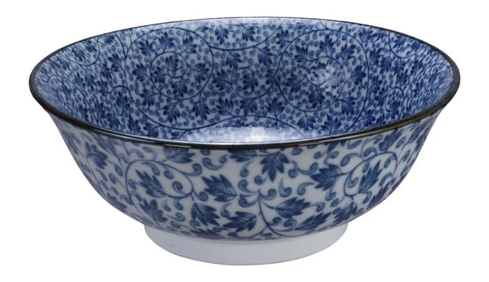 Aardewerk Kom Blauw/Wit - Mixed Bowls - 1000ml - 21x8cm | Tokyo Design Studio
