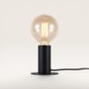 Albedo - Tafellamp Zwart Metaal 12 cm - Tafellamp woonkamer - Minimalistisch design - E27 fitting - Met aan/uit-schakelaar | LUSENZ