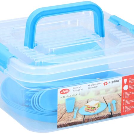 Alpina 4-persoons Picknickset in box | Alpina