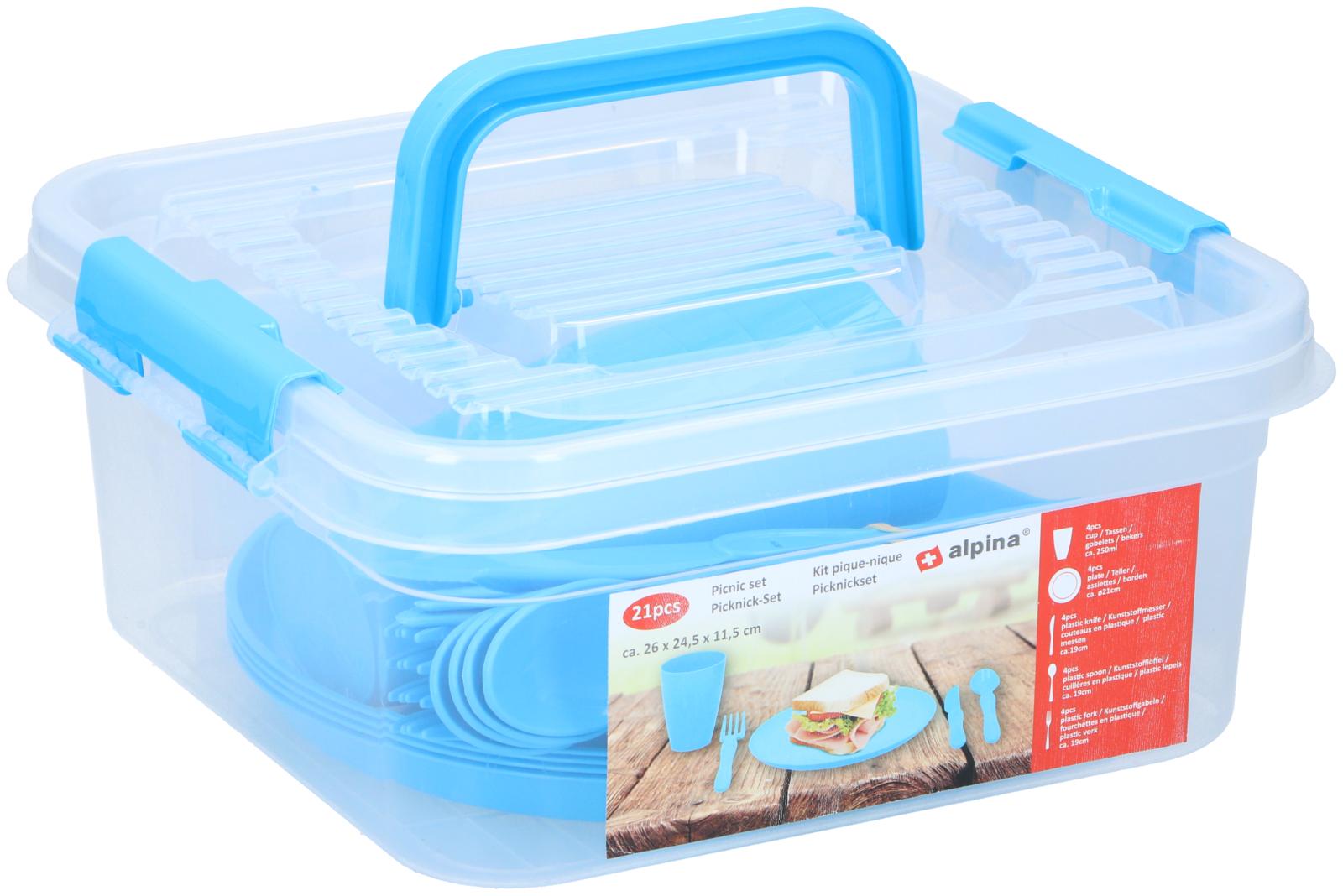 Alpina 4-persoons Picknickset in box | Alpina