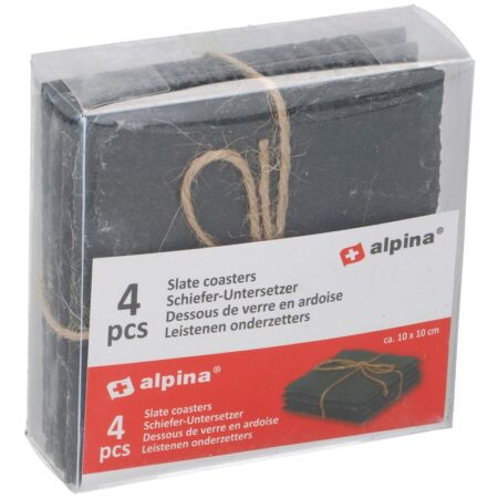 Alpina Onderzetters leisteen 4 stuks | Alpina