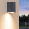 Alvin Antraciet LED Wandlamp - Downlight - excl. GU10 - Dimbaar - IP65 - Binnen en Buiten - Wandspot | HOFTRONIC