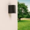 Alvin Dimbare LED wandlamp - GU10 excl. lichtbron - IP44 - Spotlight voor binnen en buiten - Wandspot - Zwart - Downlight - Polycarbonaat | HOFTRONIC