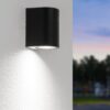 Alvin LED Wandlamp - Dimbaar - 4 Watt - 345 Lumen - 6500K Daglicht Wit - IP64 Waterdicht voor Binnen en buiten - GU10 Vervangbare lichtbron - Downlight - Zwart | HOFTRONIC