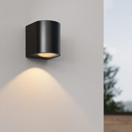 Alvin LED Wandlamp - Downlight - excl. GU10 - Dimbaar - IP65 - Binnen en Buiten - Wandspot - Zwart - Polycarbonaat | HOFTRONIC